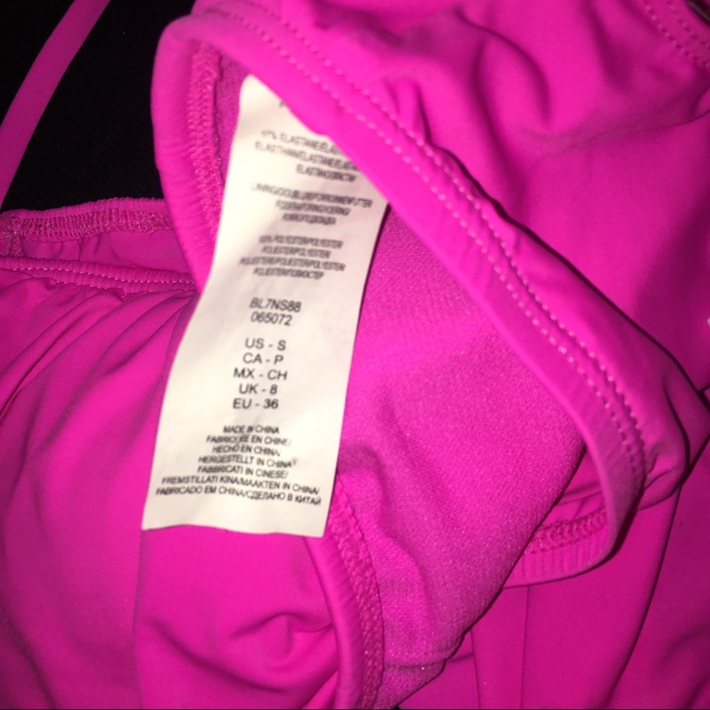 The Bikini Lab Raspberry Ruffle Bikini Top SM NWT - Picture 6 of 7